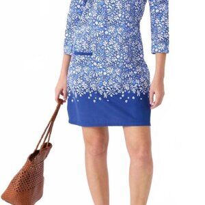 NWT Cabana Life Shift Dress in Seaside Floral in Blue and White Hues. Size S